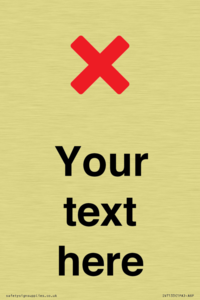 Custom plain background, red cross sign